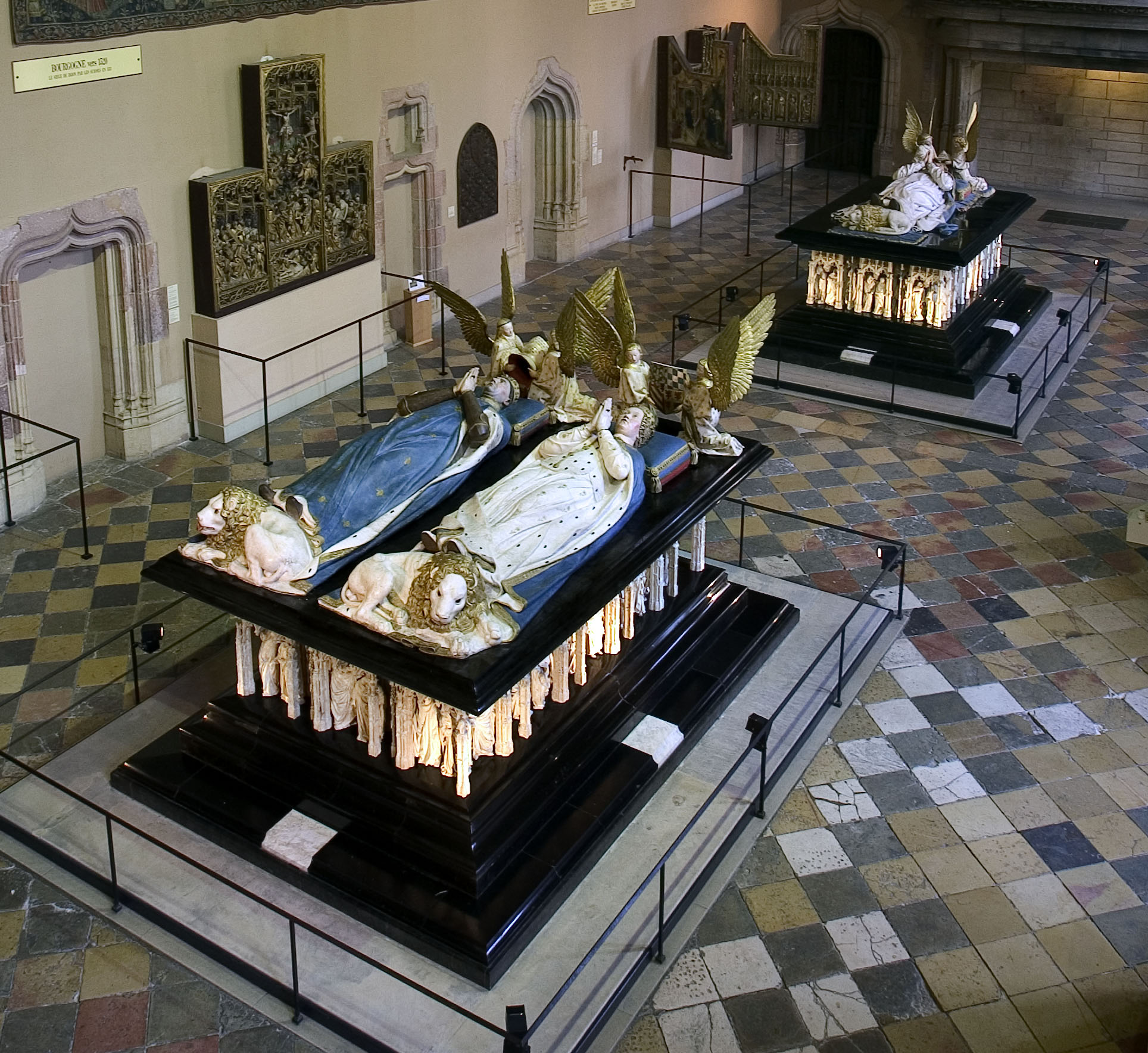 Tomb of John the Fearless. Musee des beaux-arts Dijon prior to removal of the sculptures.