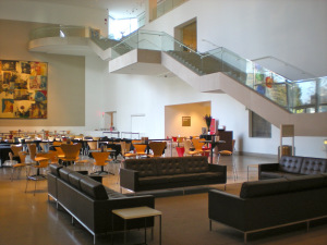 Climb up and down the stiarcase near the Atrium Cafe a few times - there are 62 stairs here!