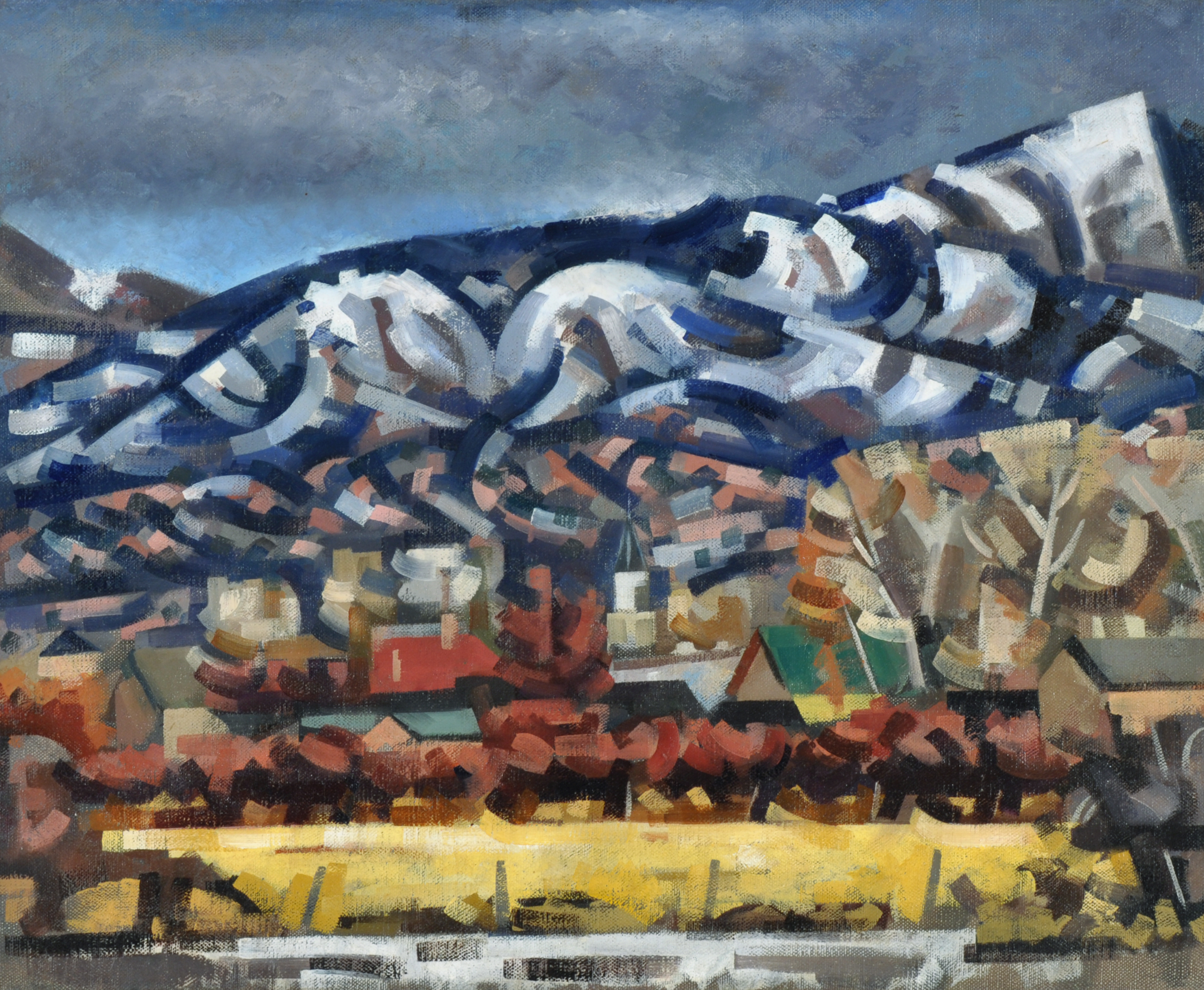 Loren Mozley, Snowy Range, 1948, oil on canvas, Collection of Judge and Mrs. B. Michael Chitty