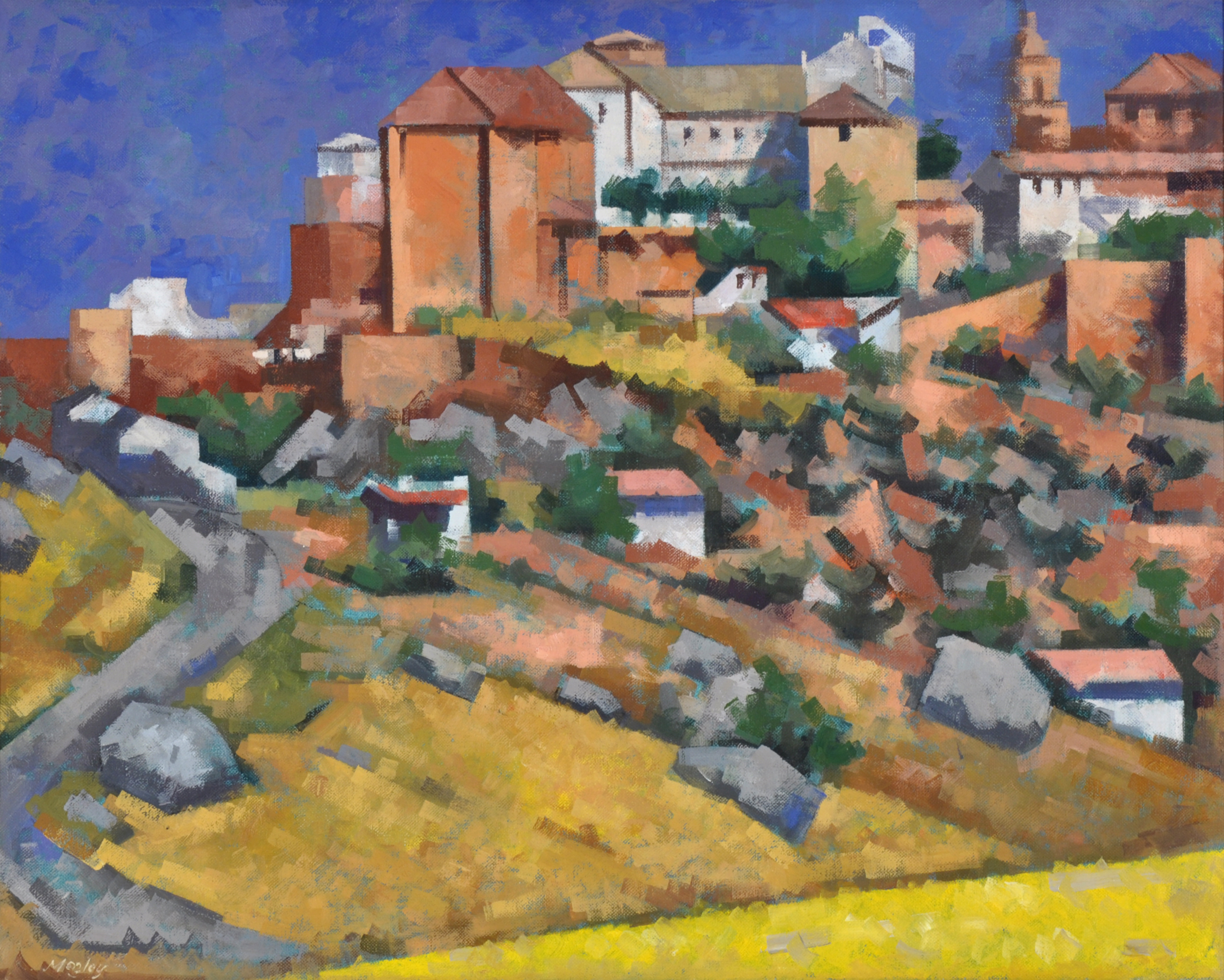 Loren Mozley, View of Ronda, c. 1969, oil on panel, Private Collection