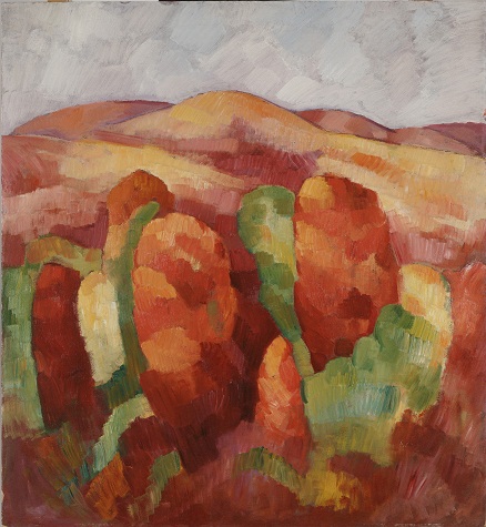 Marsden Hartley, Mountains, no. 19, 1930, oil on board, Dallas Museum of Art, The Eugene and Margaret McDermott Art Fund, Inc.