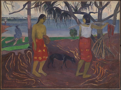 Paul Gauguin, Under the Pandanus (I Raro te Oviri), 1891, oil on canvas, Dallas Museum of Art, Foundation for the Arts Collection, gift of the Adele R. Levy Fund, Inc.