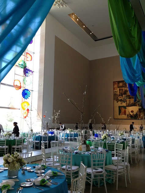 Preparing for Art in Bloom in the DMA’s Atrium