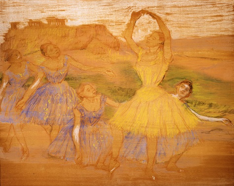 Edgar Degas, Group of Dancers, c. 1895-1897, pastel and gouache on panel, Dallas Museum of Art, The Wendy and Emery Reves Collection
