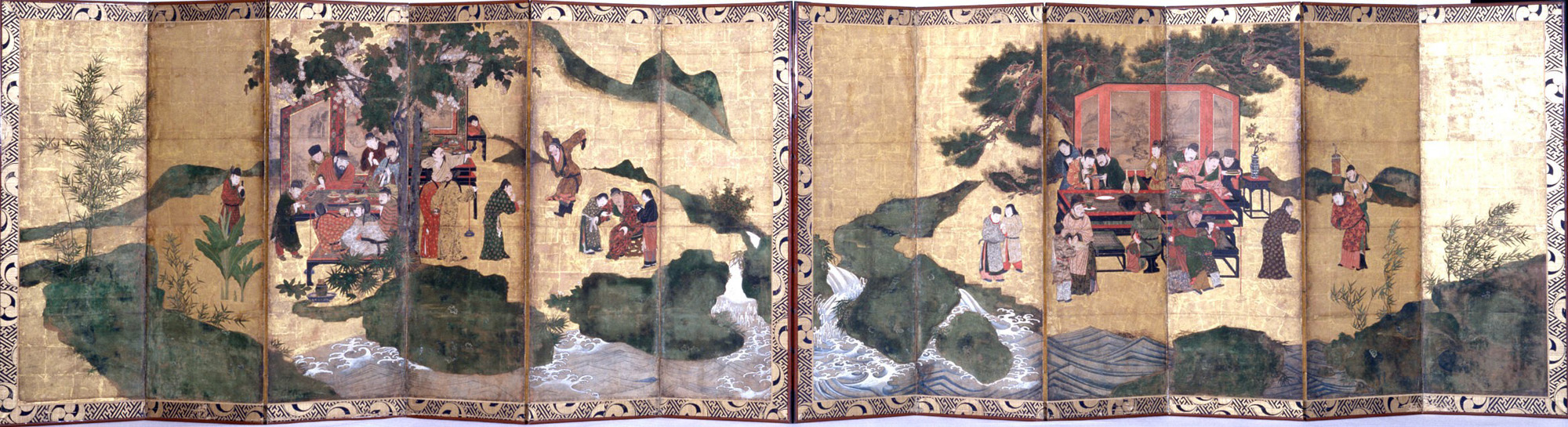 The Eight Immortals of the Wine Cup, Japan, c. 1600, ink and pigment on gold, Dallas Museum of Art, The Eugene and Margaret McDermott Art Fund, Inc.