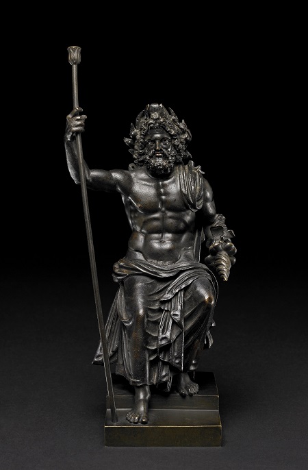 Bronze statuette of Zeus Roman period, first–second century AD, said to be from Hungary 9 5/16 x 4 5/16 x 4 3/4 in. GR 1865,0103.36 (Bronze 909) © The Trustees of the British Museum (2013). All rights reserved.