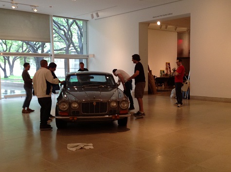 Brandon Kennedy’s work titled NFS in the DMA's Barrel Vault.