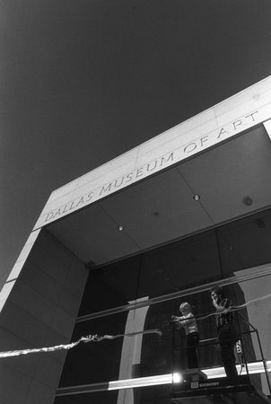 Ribbon cutting ceremony on January 29, 1984 marking the grand public opening of the Dallas Museum of Art's new downtown location.