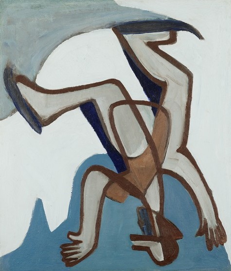 Ernst Ludwig Kirchner, Ice Skater (verso), 1929–30, oil on canvas, Dallas Museum of Art, The Eugene and Margaret McDermott Art Fund, Inc.