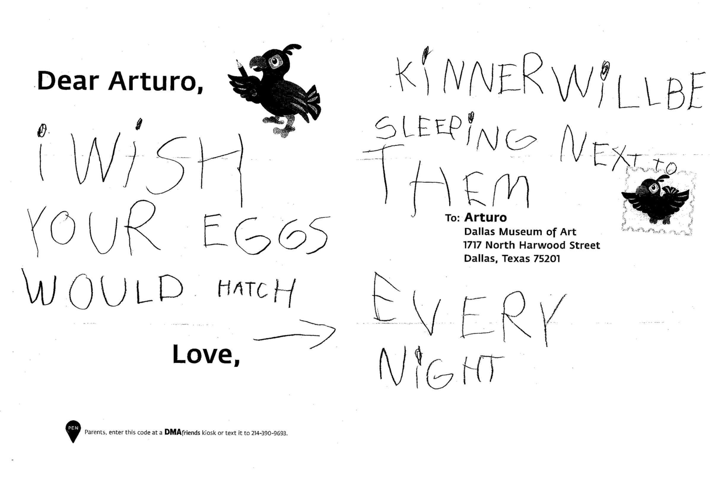 Arturo also hopes the eggs will hatch soon, Kinner! It will be great to have some new bird friends to play with.