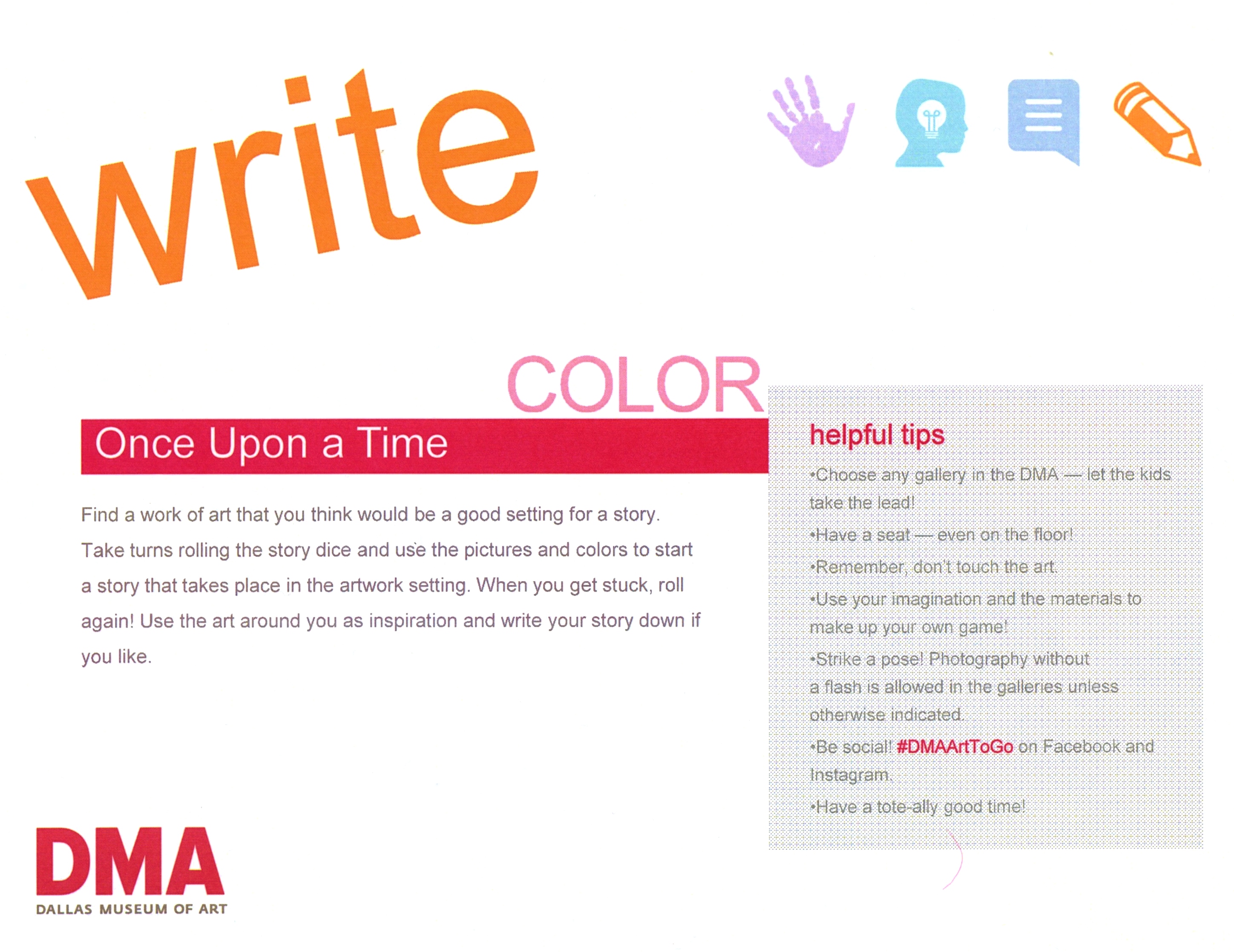 Art to Go Family Tote - Color, Writing Activity