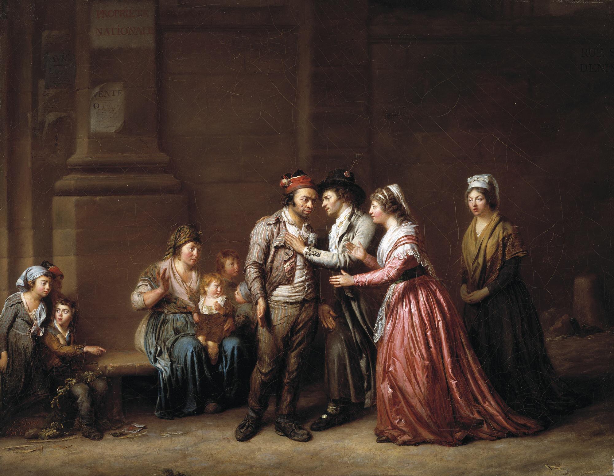 Pierre Nicolas Legrand,  A Good Deed is Never Forgotten, 1794-1795, Dallas Museum of Art, Foundation for the Arts Collection, Mrs. John B. O'Hara Fund
