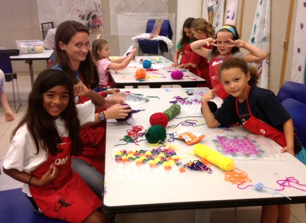 Creating with the Fabric Frenzy summer campers.