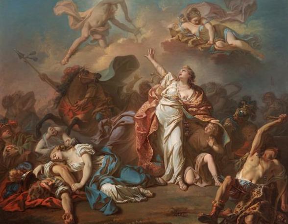 Apollo and Diana Attacking the Children of Niobe by Jacques-Louis David