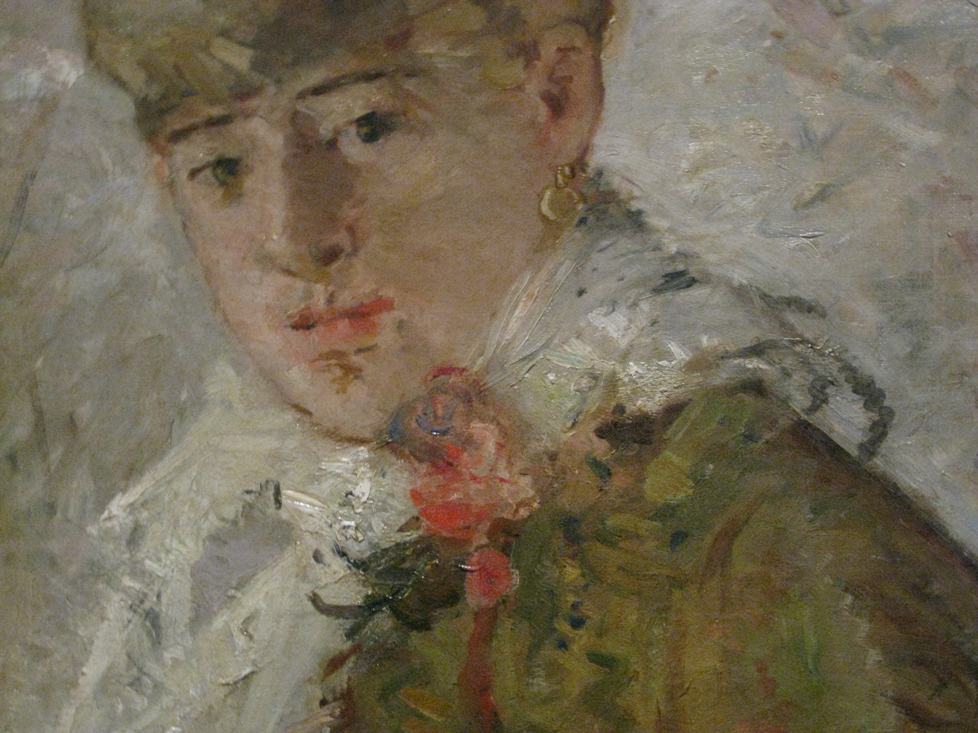 Detail of Winter (Woman with a Muff) by Berthe Morisot 1880