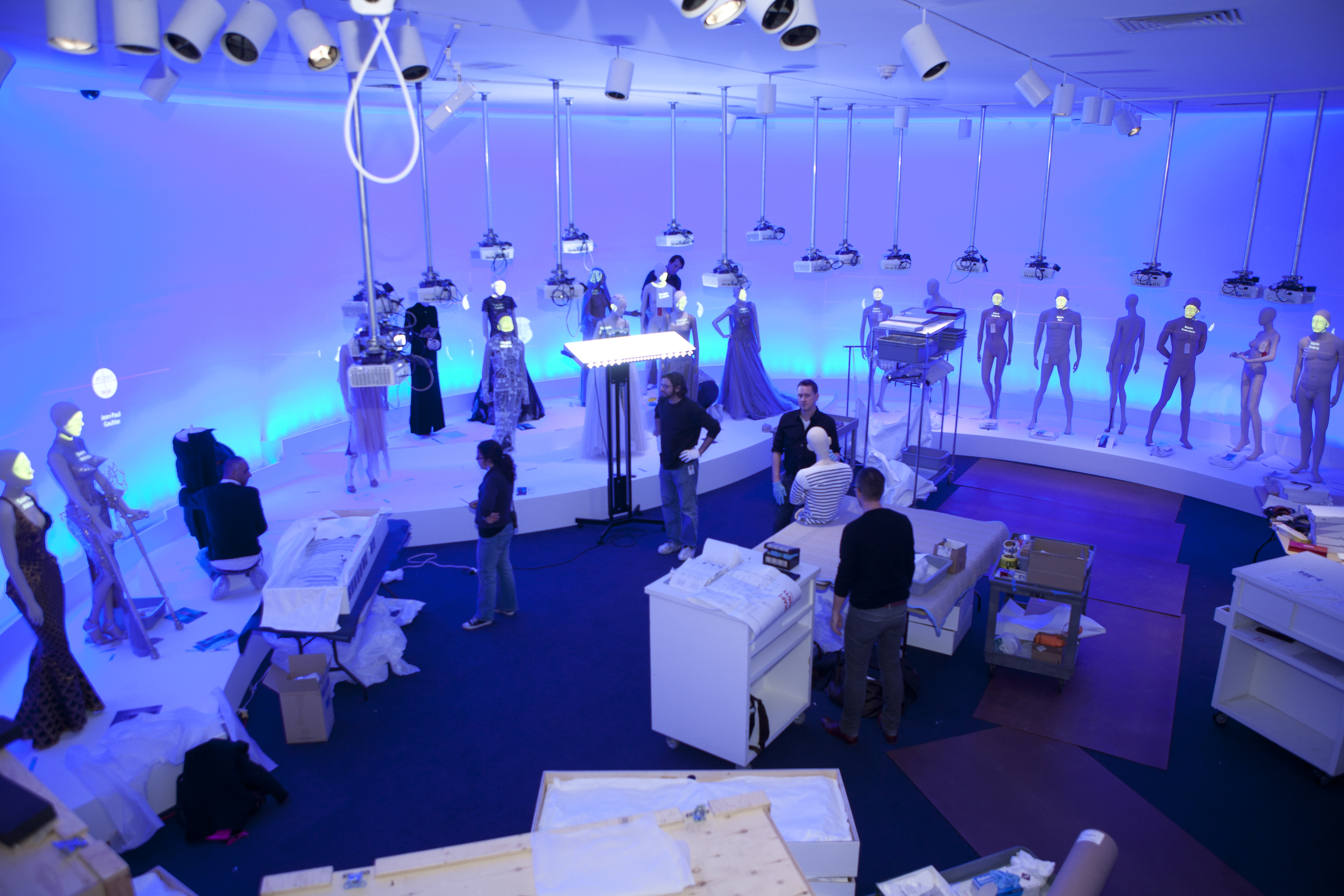 The Fashion World of Jean Paul Gaultier: From the Sidewalk to the Catwalk Mannequin installation.