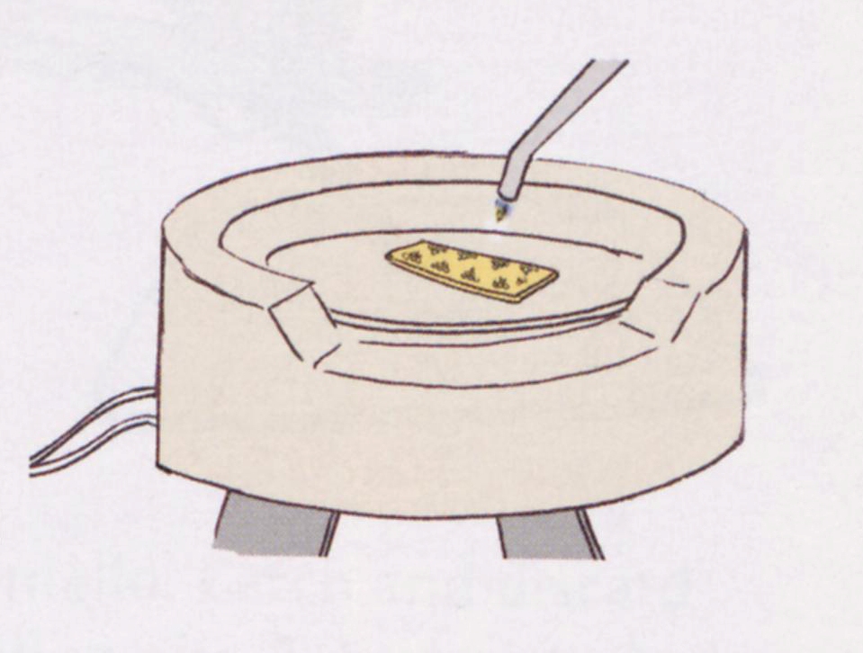Modern granulation technique, courtesy of "The Complete Metalsmith" by Tim McCreight