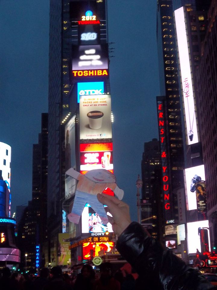 Flat Stanley in Times Square