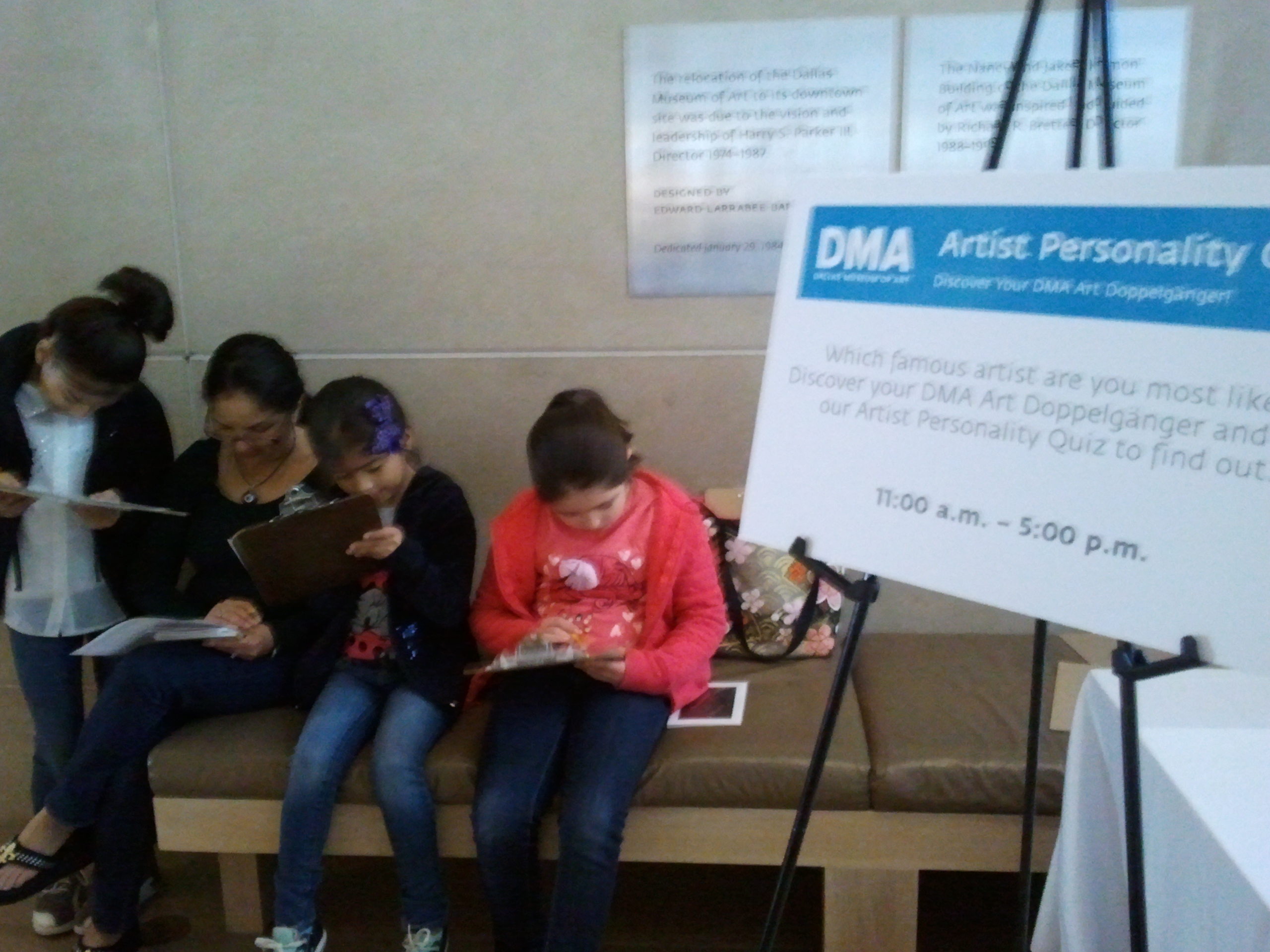 A family takes our quiz to discover who their artist "twin" is