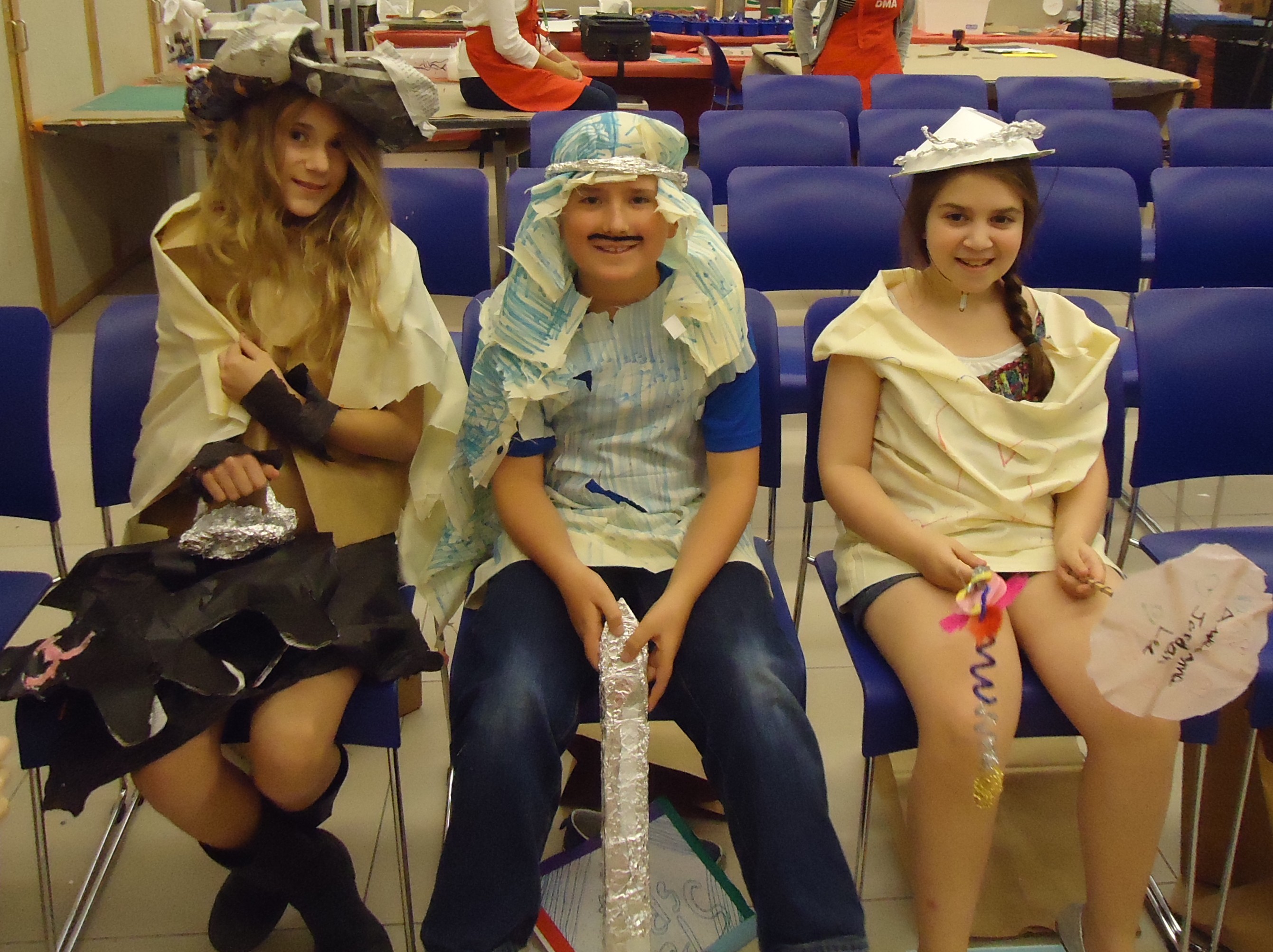 Getting ready for the big end-of-camp performance!