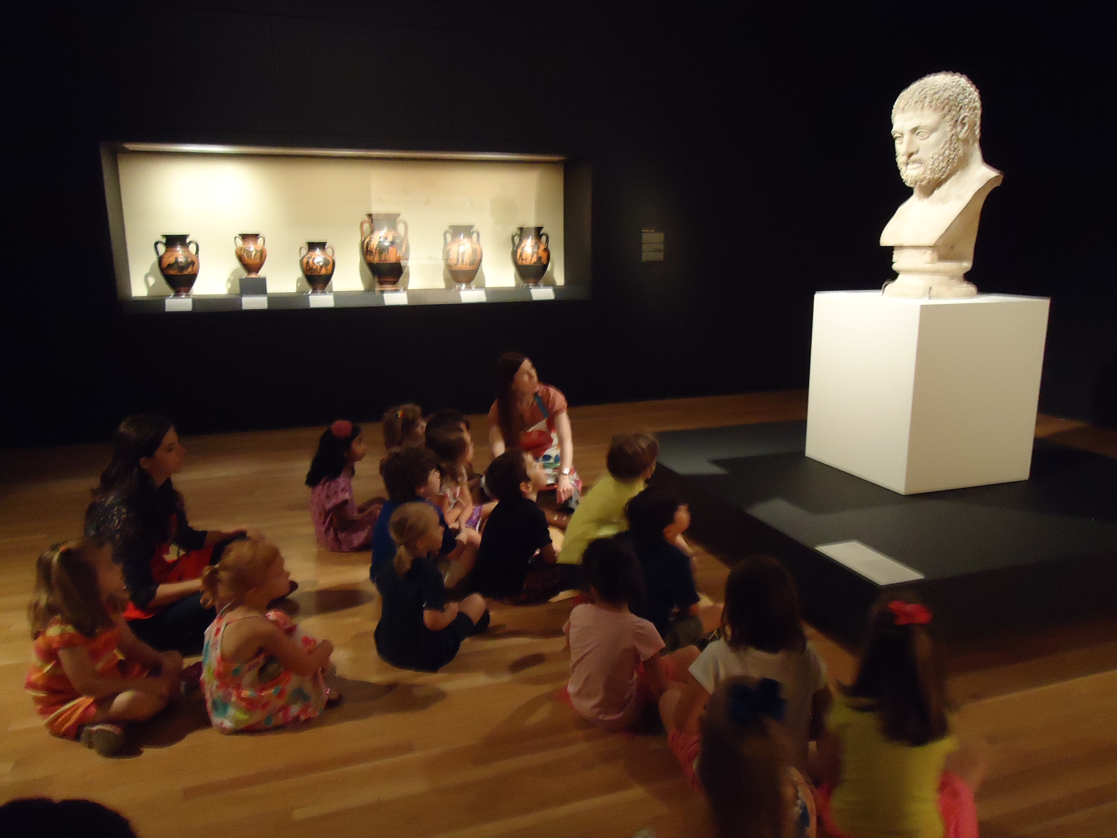 Talking about objects from the Body Beautiful exhibition in Once Upon a Time camp