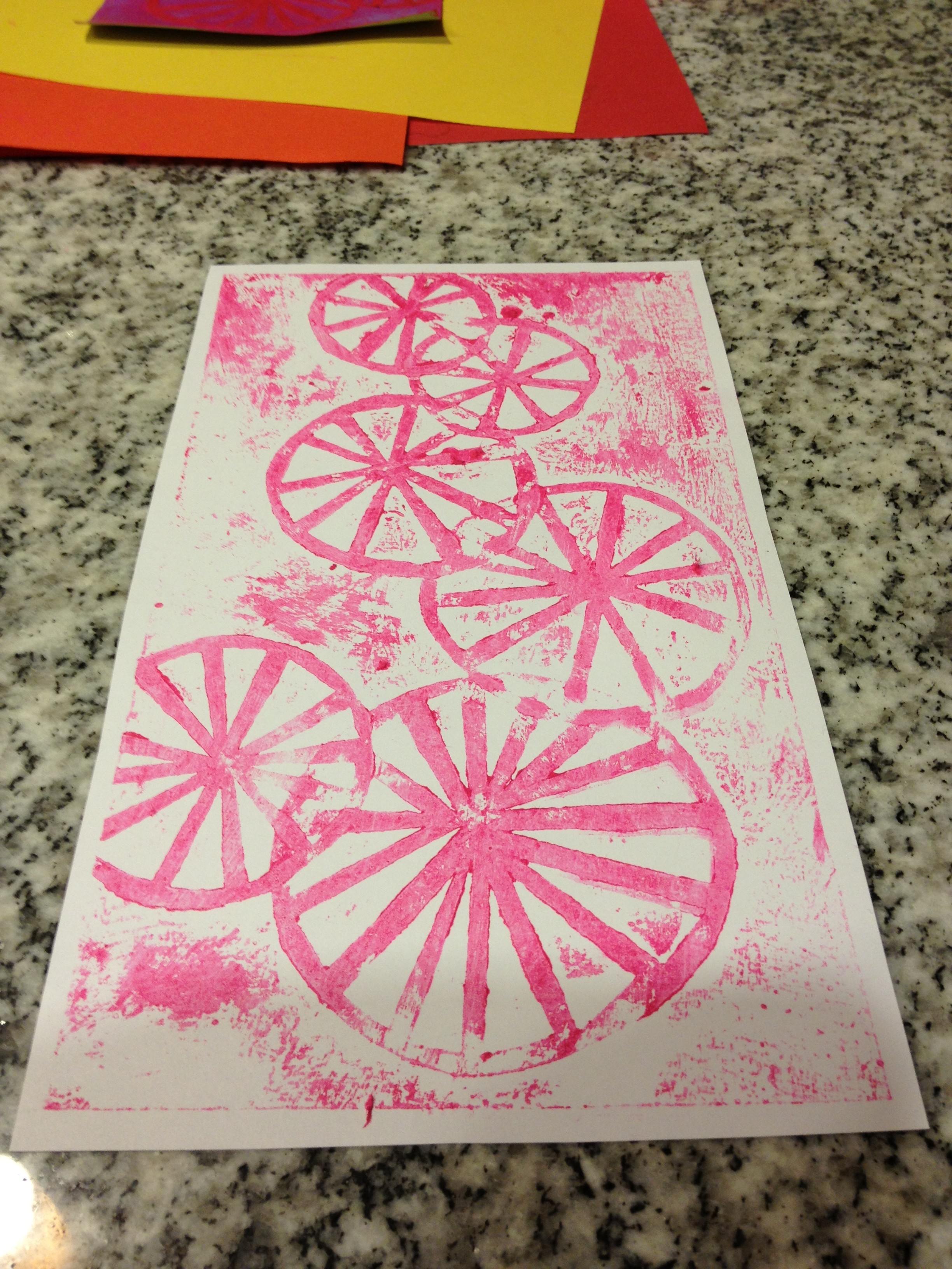 Final print: note that it is a mirror image of the plate