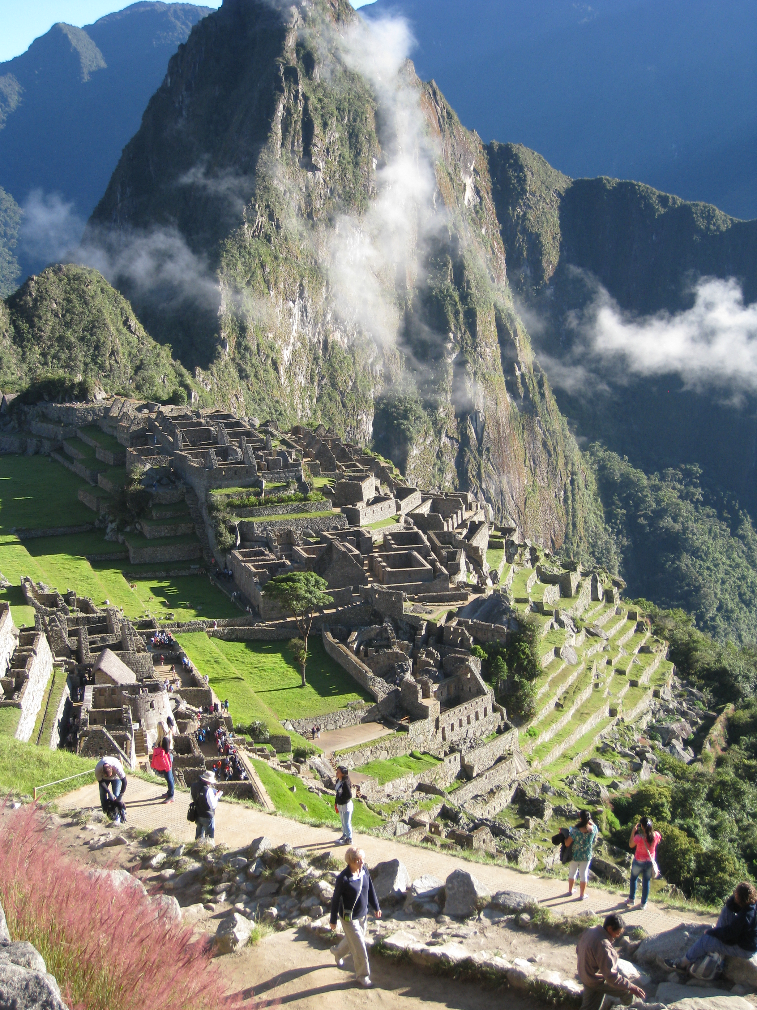 First view of Machu Picchu
