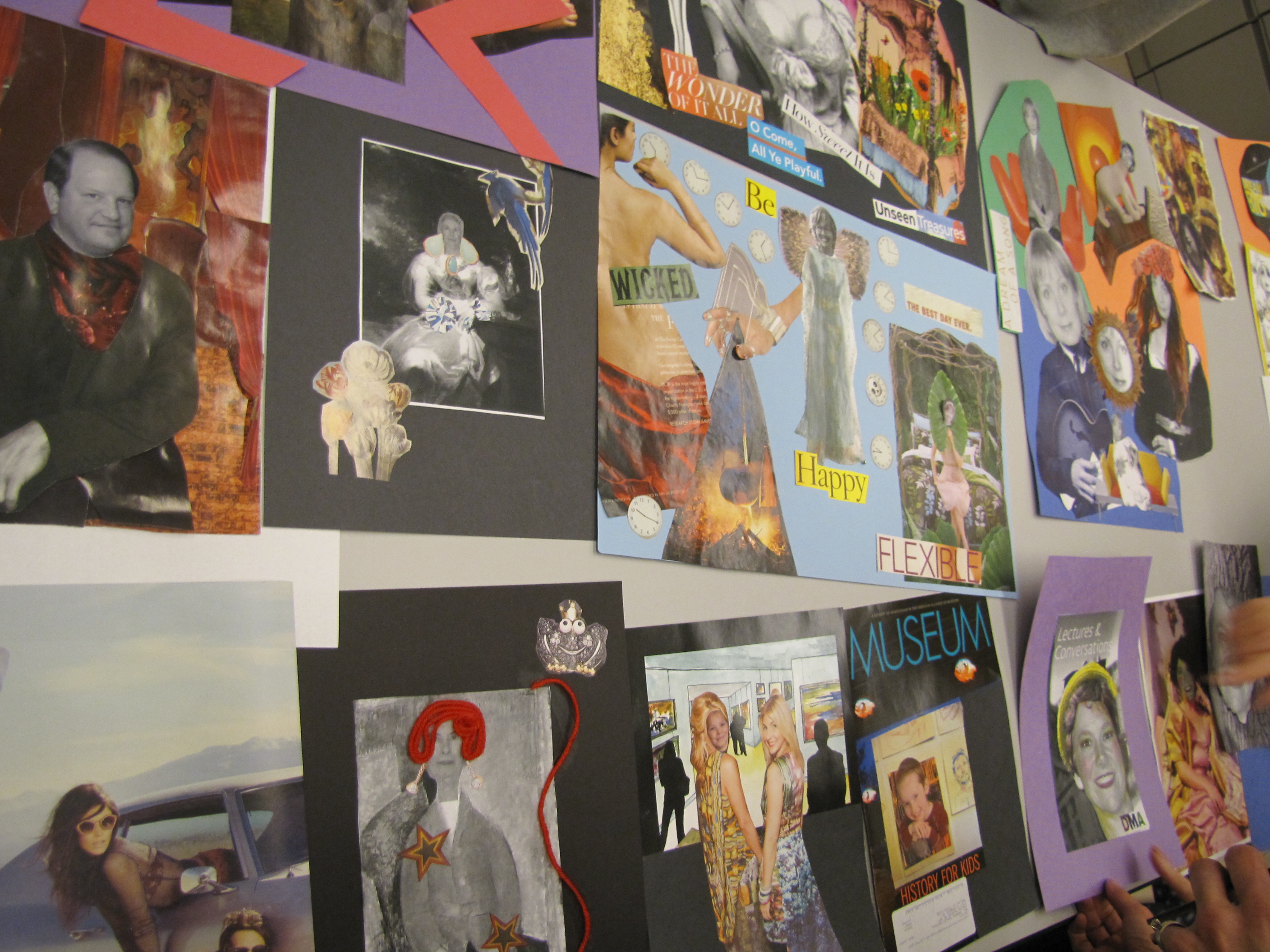 Collage workshop with guest artist Margaret Meehan. 