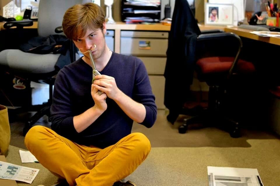 Jessica Fuentes took this picture of me while we worked on an activity for the Pop-up Art Spot in the contemporary galleries