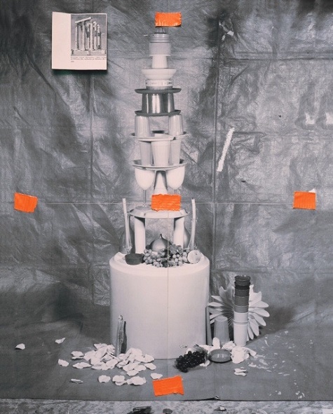 Sara Cwynar, Corinthian Temple (Plastic Cups), 2012, chromogenic print, mounted on Dibond, framed, Dallas Museum of Art, Susan Mead Contemporary Art Fund