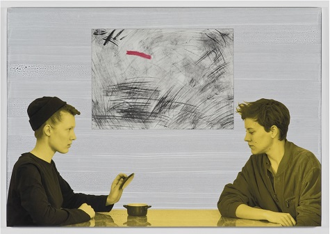 Will Benedict, 1 800 Bad Drug, 2013, gouache on board and canvas, aluminum frame with glass, Dallas Museum of Art, DMA/amfAR Benefit Auction Fund