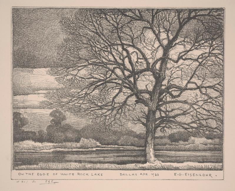 On the Edge of White Rock Lake, Edward G. Eisenlohr, 1933 