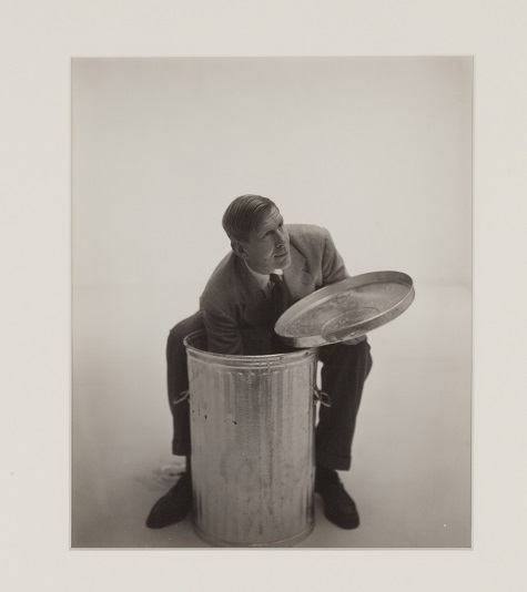 George Platt Lynes, W. H. Auden Reaching into Garbage Can, 1947, gelatin silver print, Dallas Museum of Art, gift of William B. Jordan and Robert Brownlee 2000.375