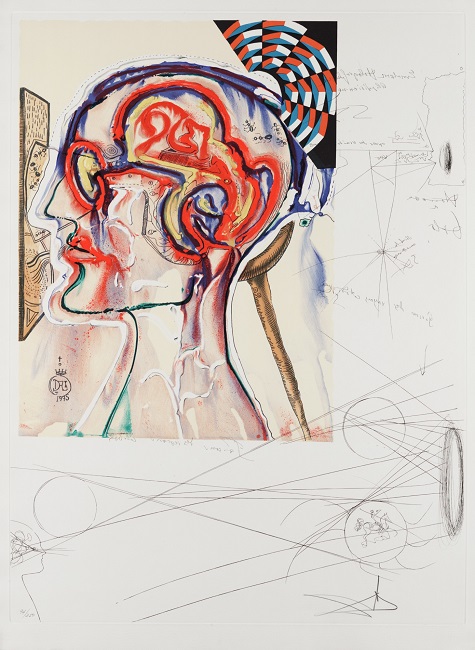 Salvador Dalí, Spectacles with Holograms and Computers for Seeing Imagined Objects, 1976, Etching, Drypoint, Lithograph, Silkscreen, and Collage, Dallas Museum of Art, gift of Lois and Howard B. Wolf © 2008 Salvador Dalí, Gala-Salvador Dalí Foundation/Artists Rights Society (ARS), New York