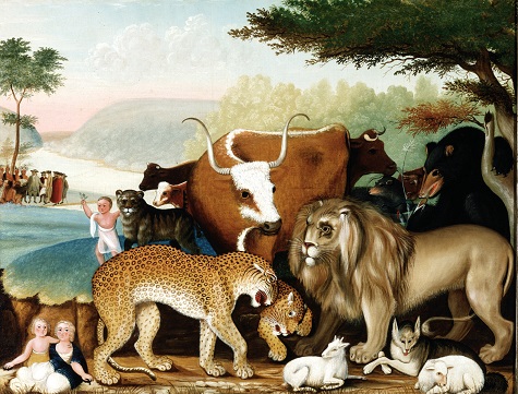 Edward Hicks , The Peaceable Kingdom, c. 1846-1847, oil on canvas, Dallas Museum of Art, The Art Museum League Fund 1973.5