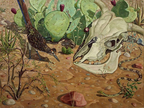 Fred Darge, Survival of the Fittest, c. 1941, oil on canvas, Dallas Museum of Art, anonymous gift 1944.13