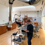 Laura-In-the-Paintings-Conservation-Studio-Collecting-Insect-Trapsjpeg